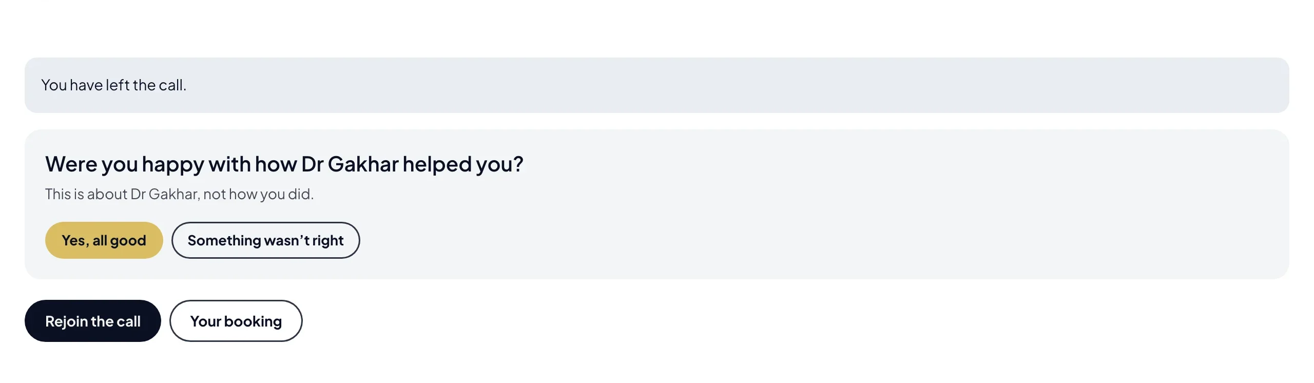 After the call: Were you happy with how your interviewer helped you?